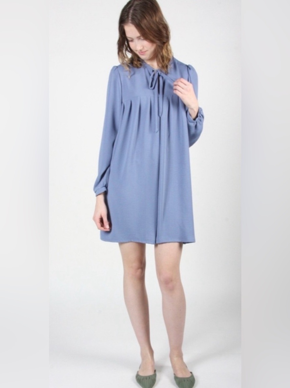 Birds of North America duck dress in periwinkle